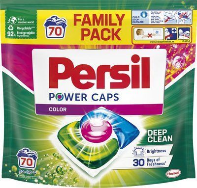 Капсулы для стирки Persil Power Caps Color Deep Clean, 70 стирки, 70 шт (дойпак) him-00001 фото