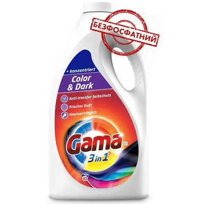 Гель для стирки белья Gama Protect для цветного и тёмного белья, 3.735 л (83 стирки) 0000021 фото