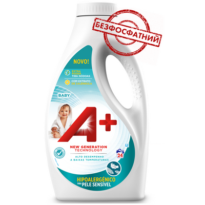 Гель для стирки детского белья А + Baby Sensitive, 1.2 л (24 стирки) gel-00010 фото